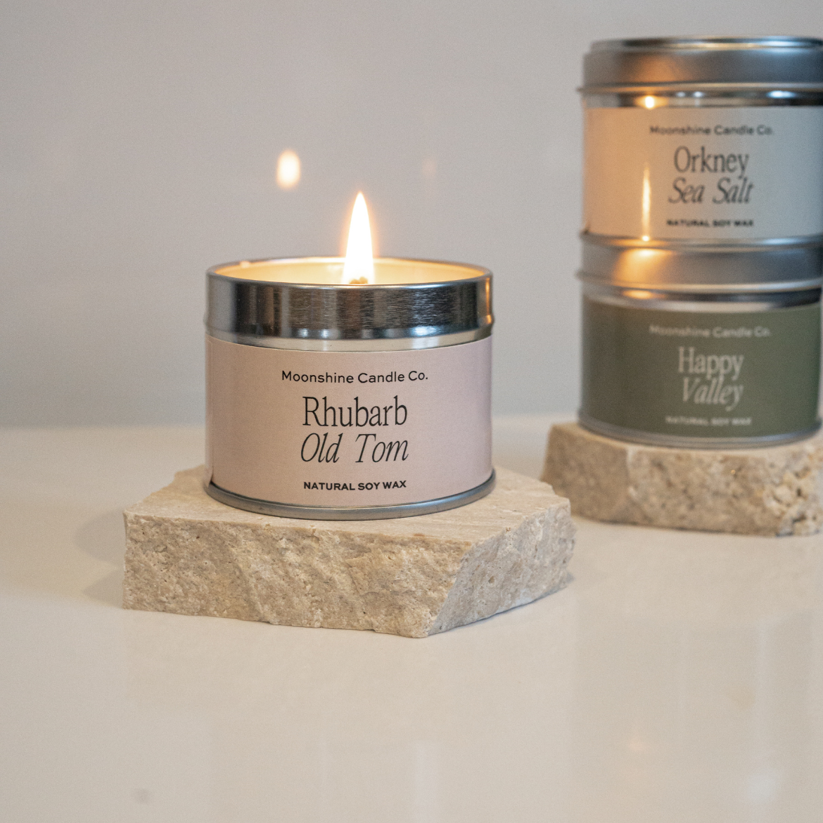 Luxury Vegan Soy Candle - Rhubarb Old Tom