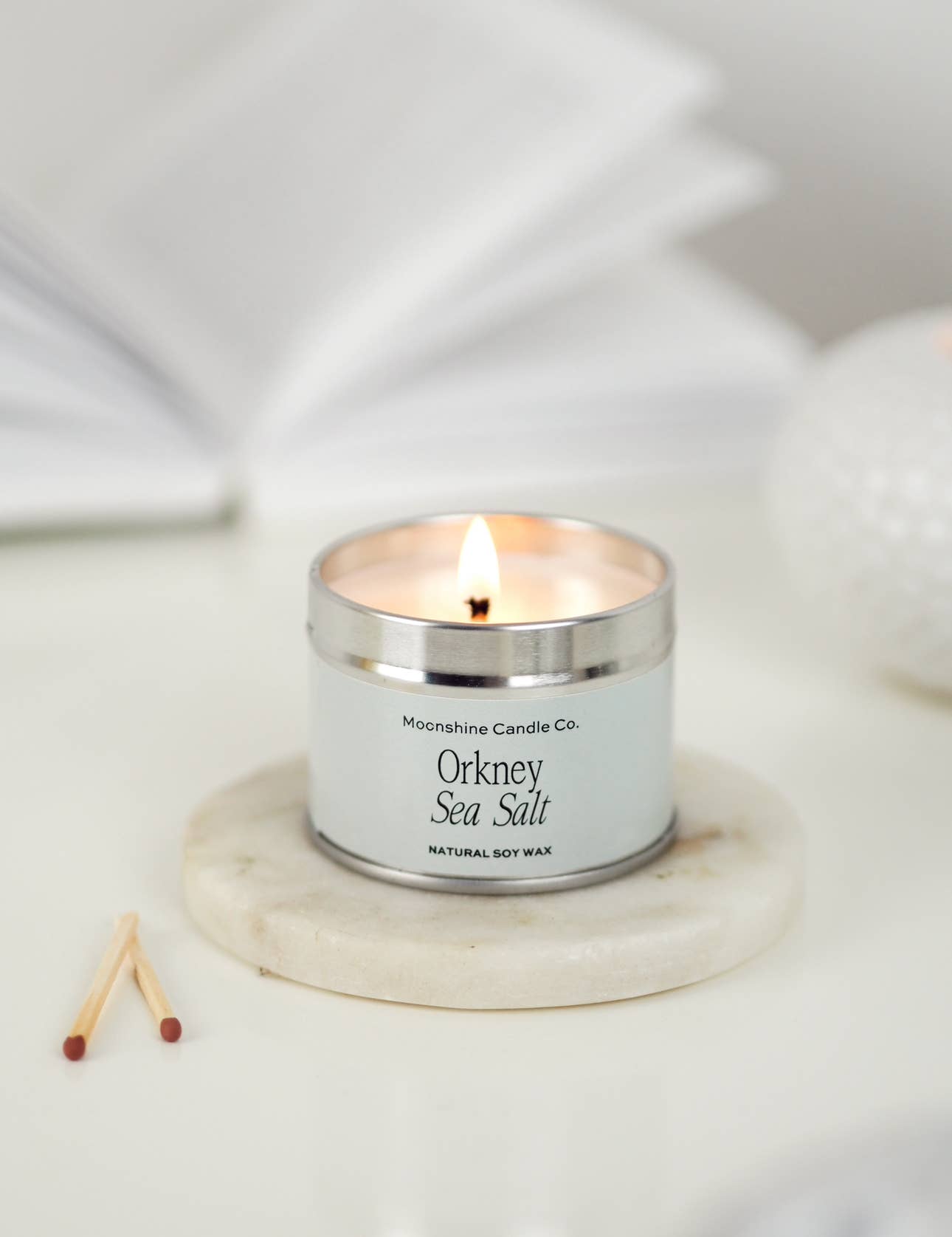 Luxury Vegan Soy Candle - Orkney Sea Salt